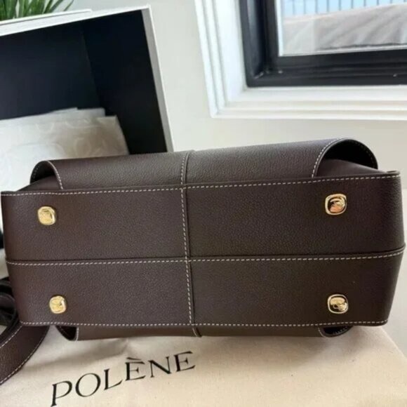 Polene Dark Brown Satchel Bag - Picture 5 of 14